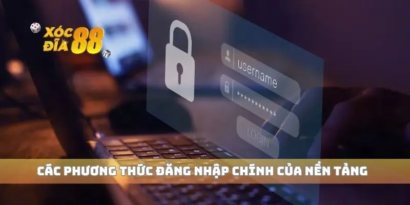Các phương thức đăng nhập chính của nền tảng